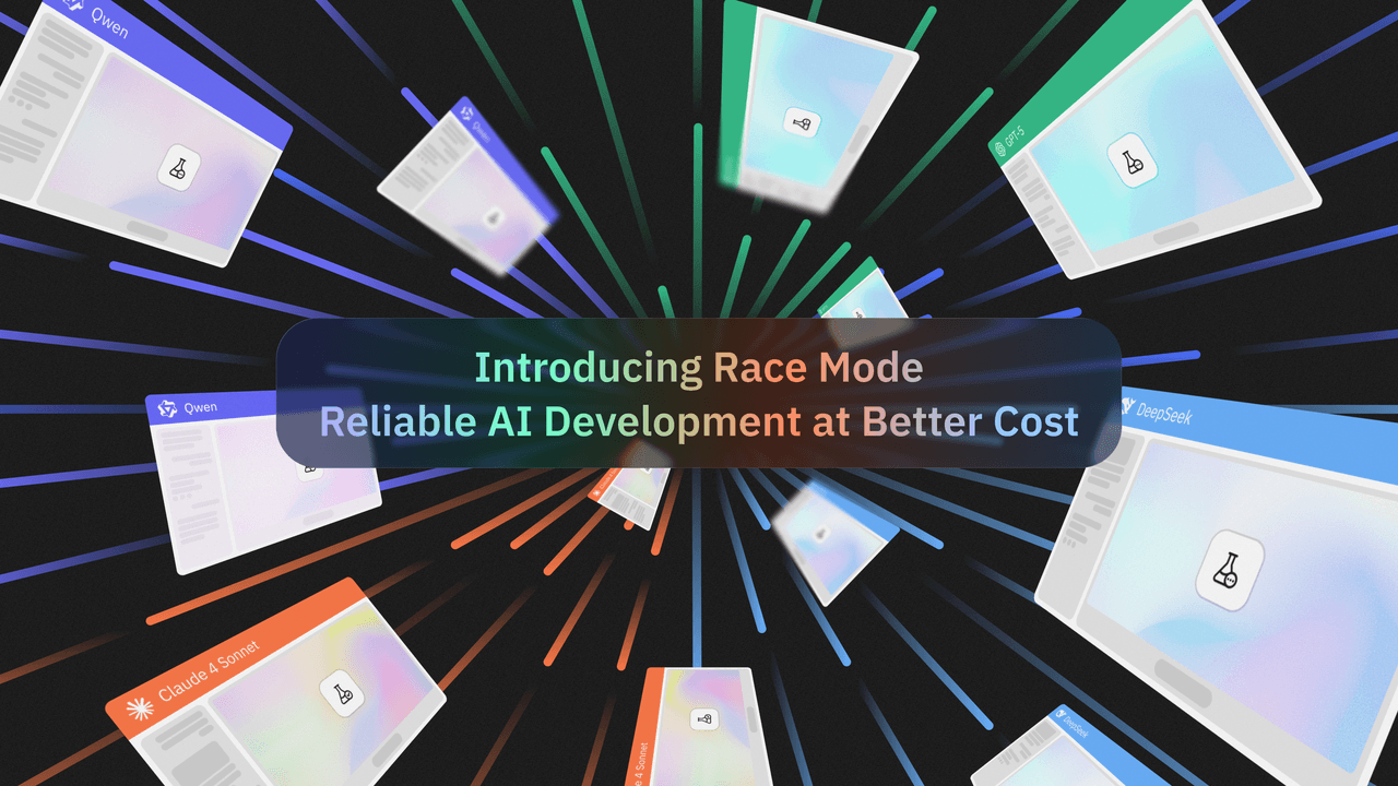 Introducing Race Mode: Reliable AI Development at Better Cost