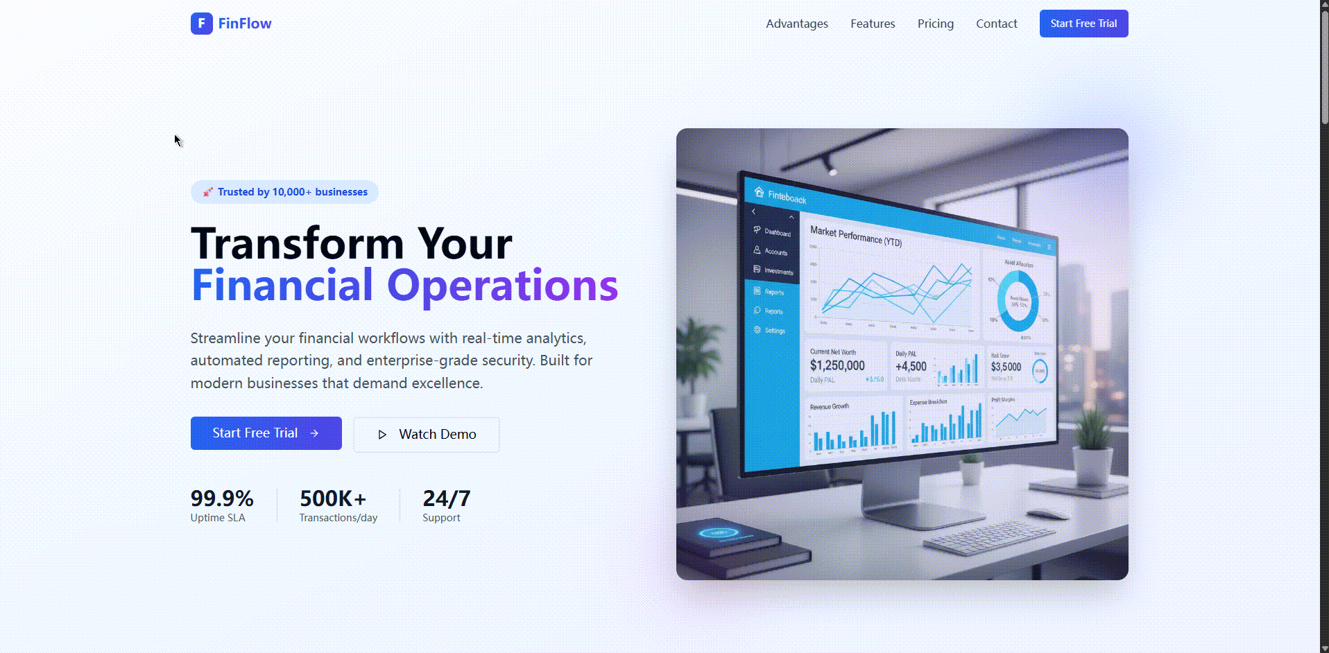 Elegant Landing Page Design