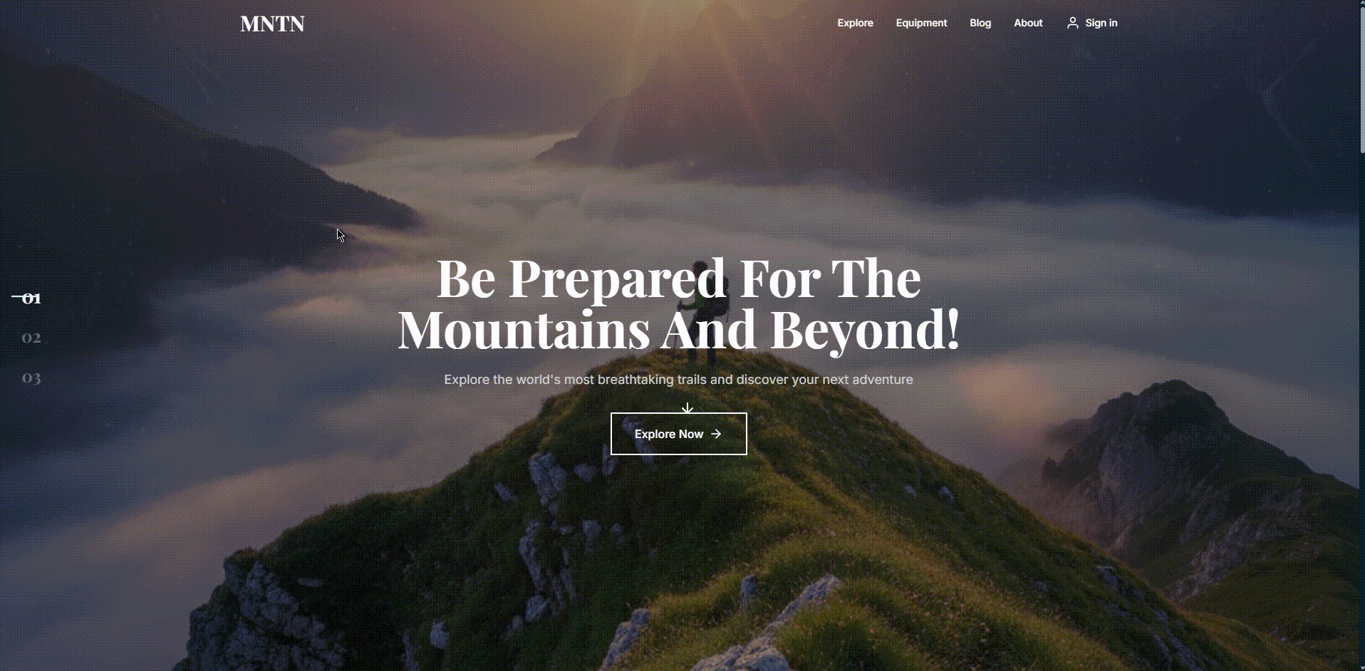 Responsive Outdoor Brand Page