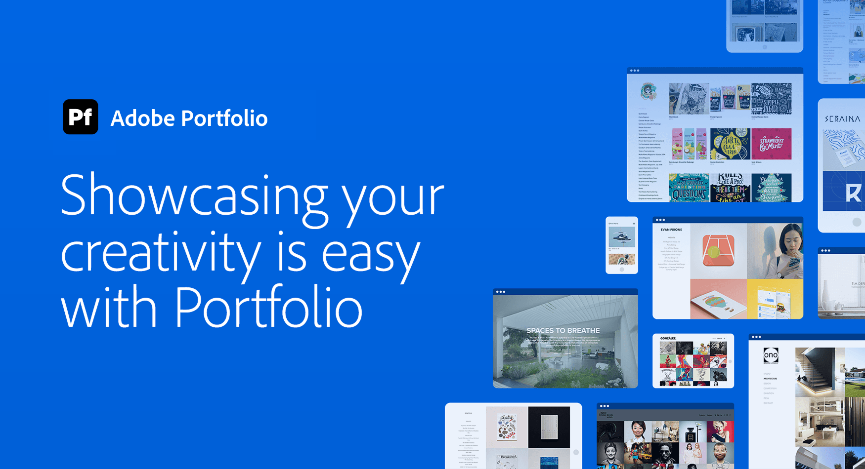 Adobe Portfolio official showcase graphic