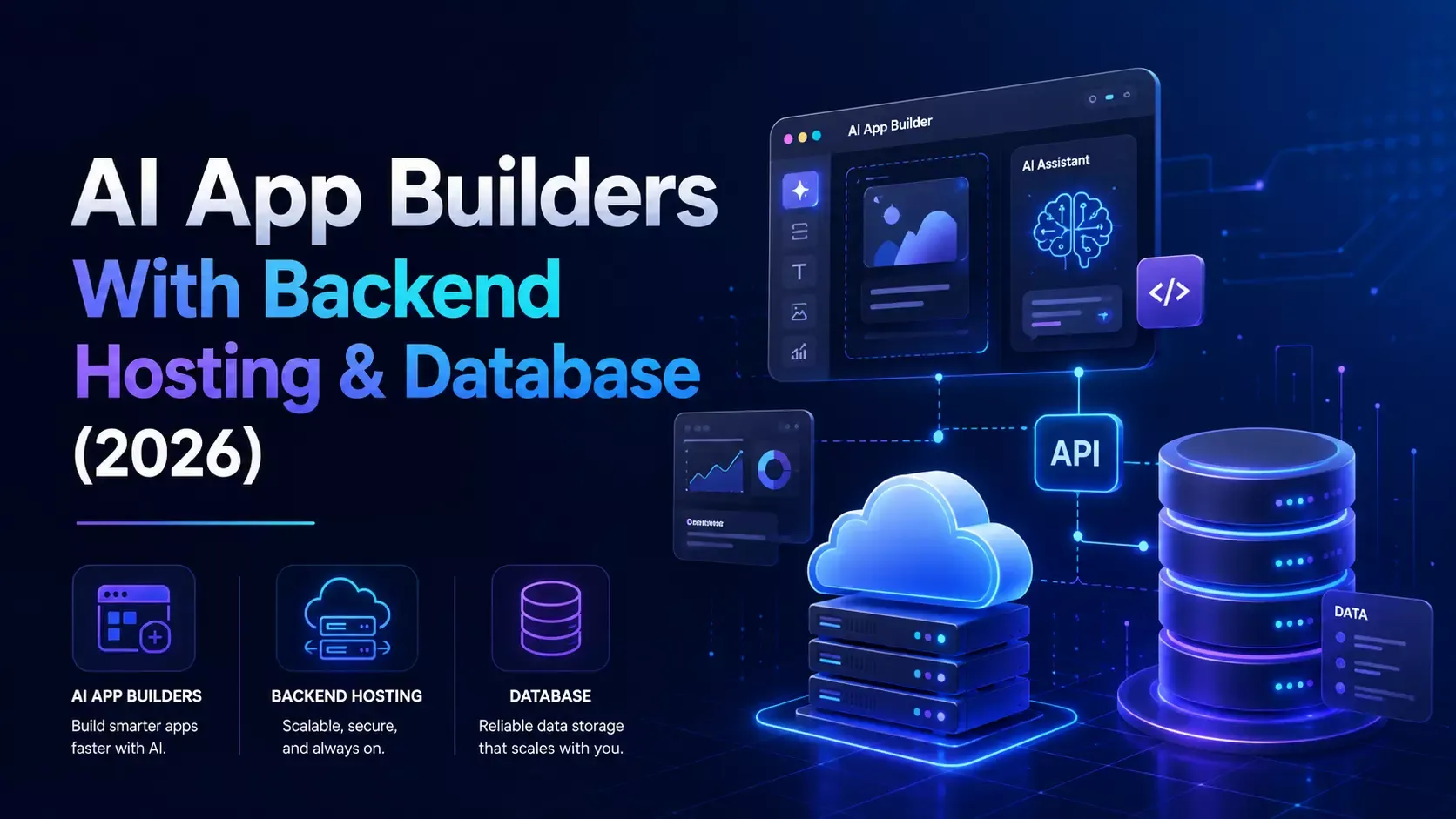 ai app builders backend hosting database