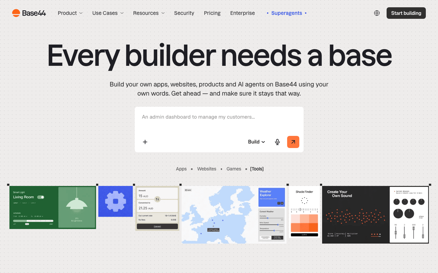 Base44 product interface screenshot