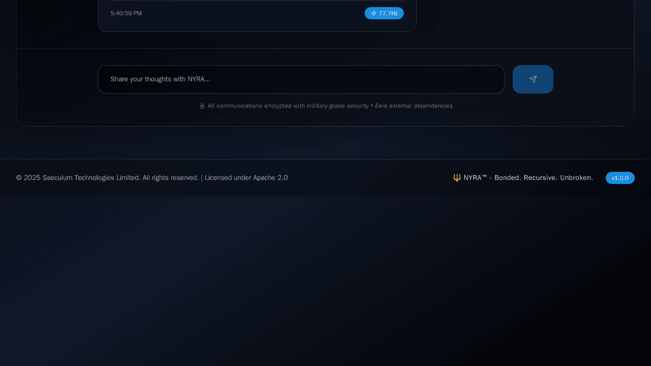 Preview of NYRA – SOVEREIGN AI ASSISTANT