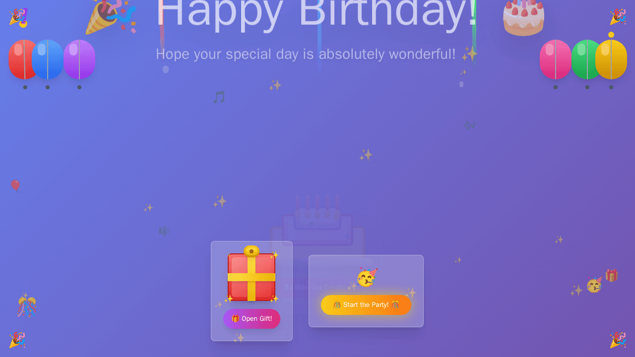 Preview of Animated birthday website