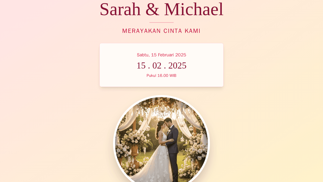 Preview of Digital wedding invitation