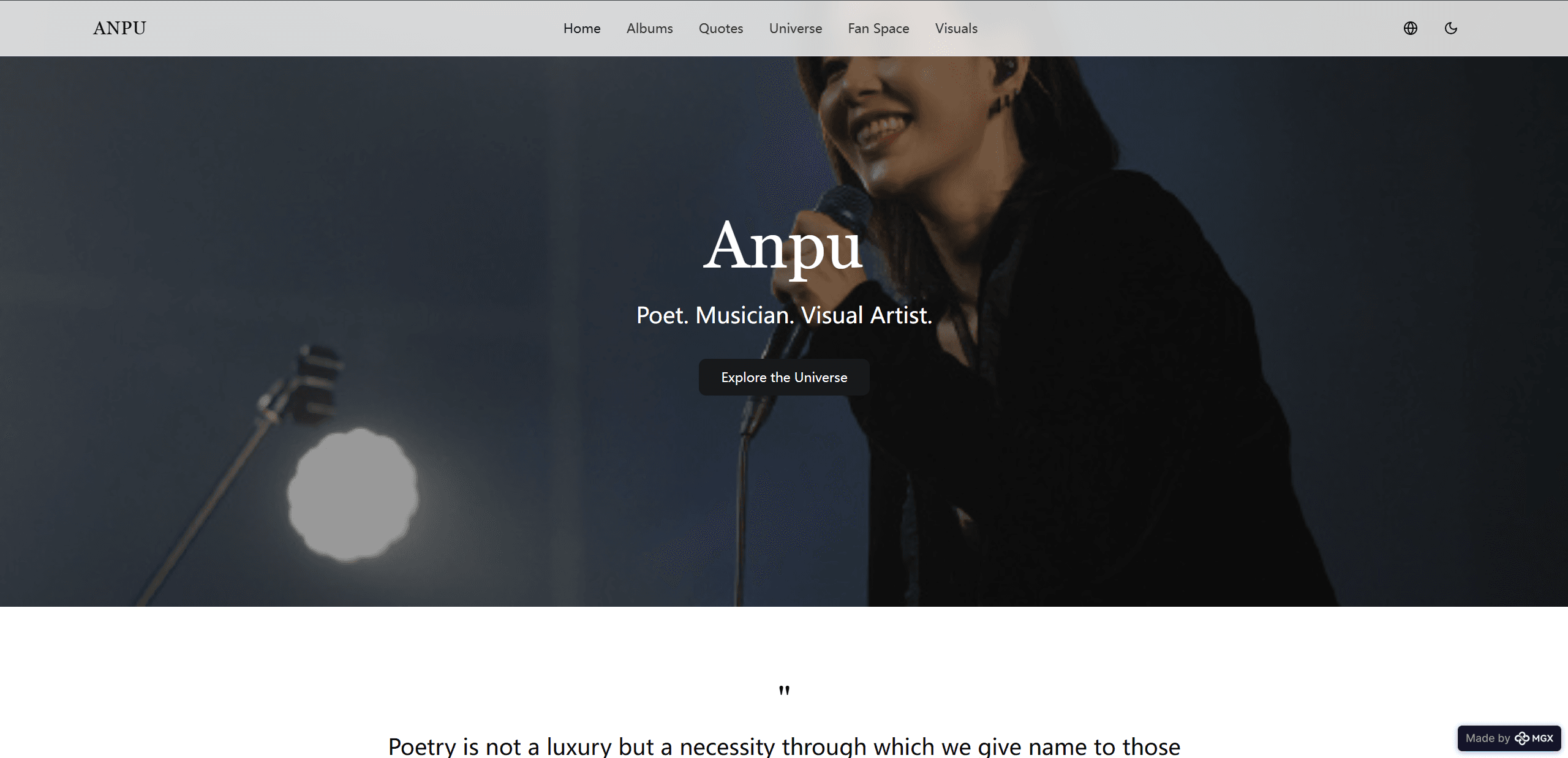 Preview of Anpu Website
