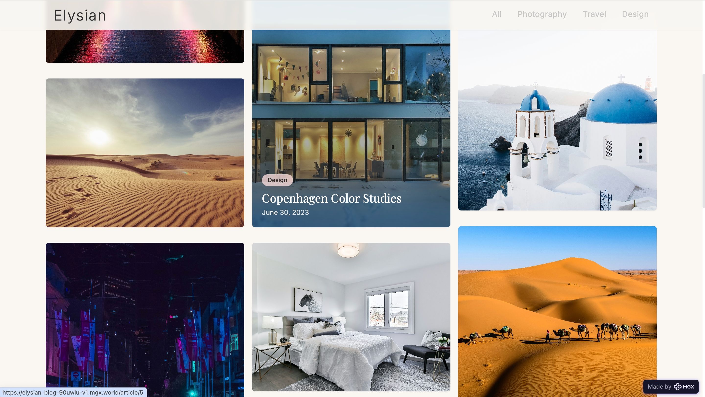 Preview of Elysian Blog