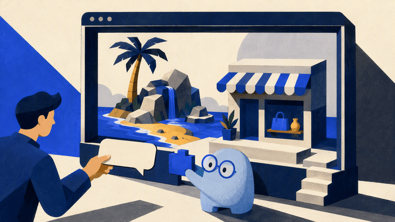 AI coding assistant building a game and storefront from a prompt