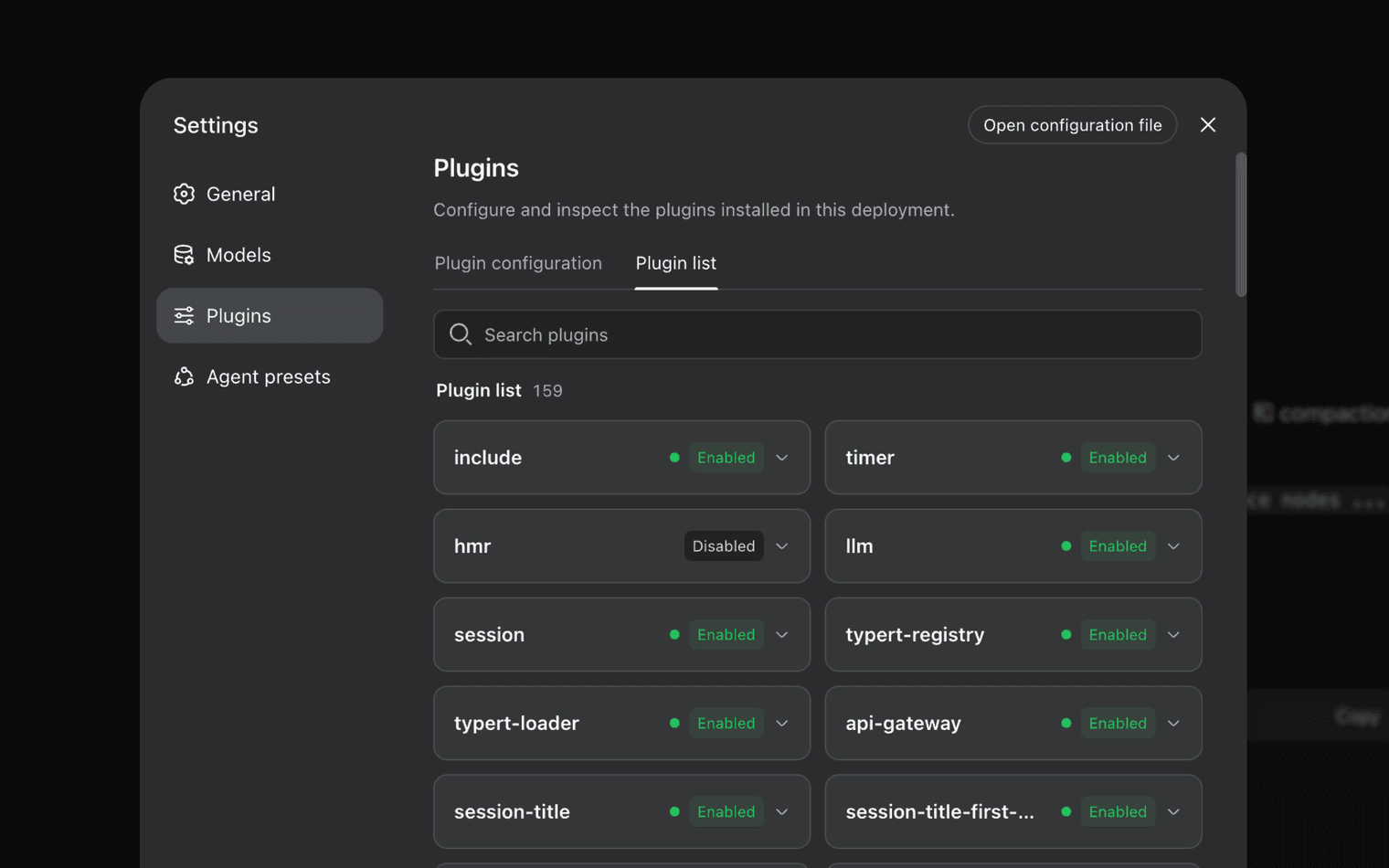DeepSeek Harness plugin configuration
