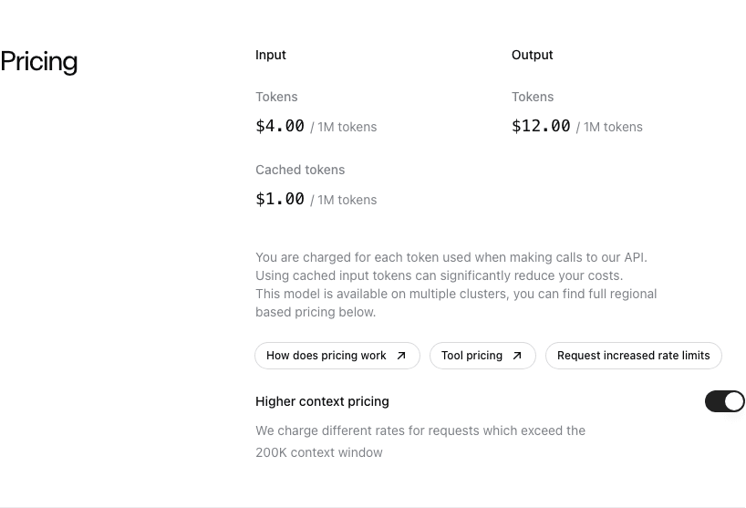 Grok 4.6 official long-context pricing and 200K token threshold