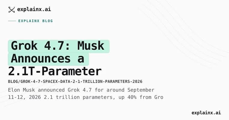ExplainX third-party Grok 4.7 report graphic