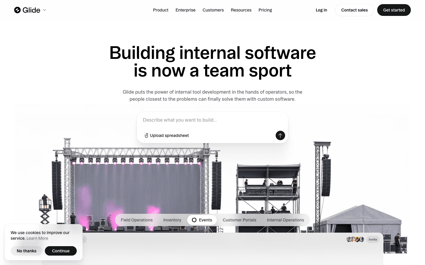 Glide product interface screenshot