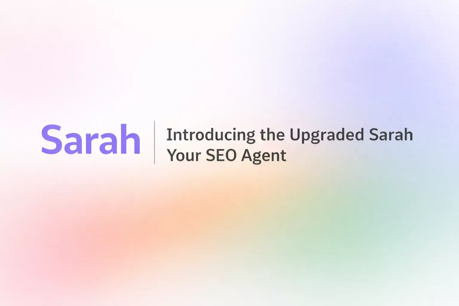 introduce Sarah SEO agent