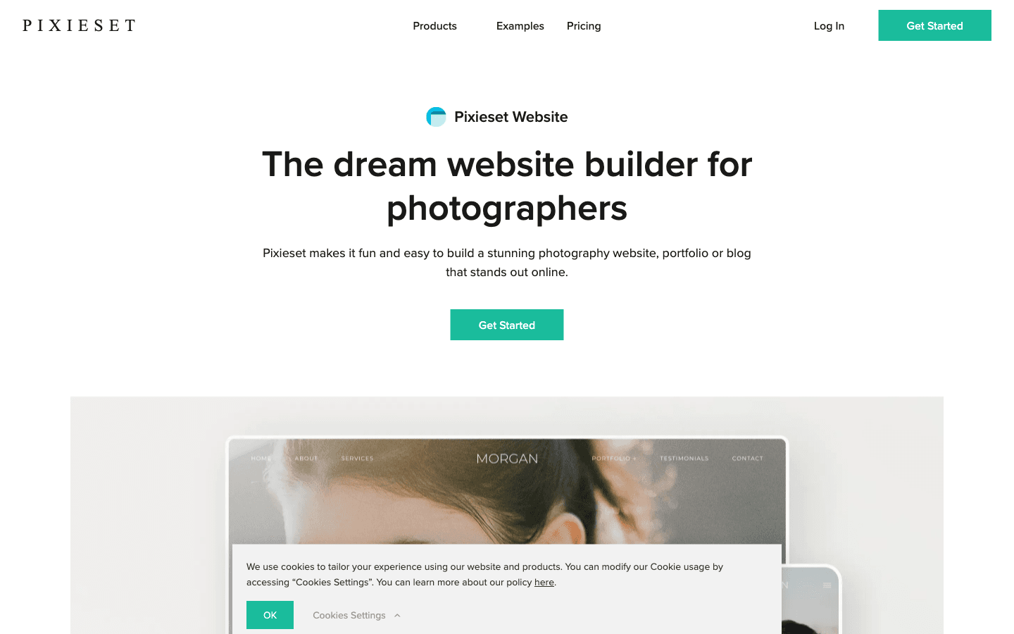 Pixieset photography website builder
