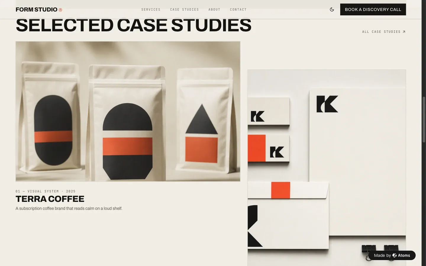 กรณีศึกษาโครงการและภาพงานออกแบบแบรนด์ของ FORM Studio
