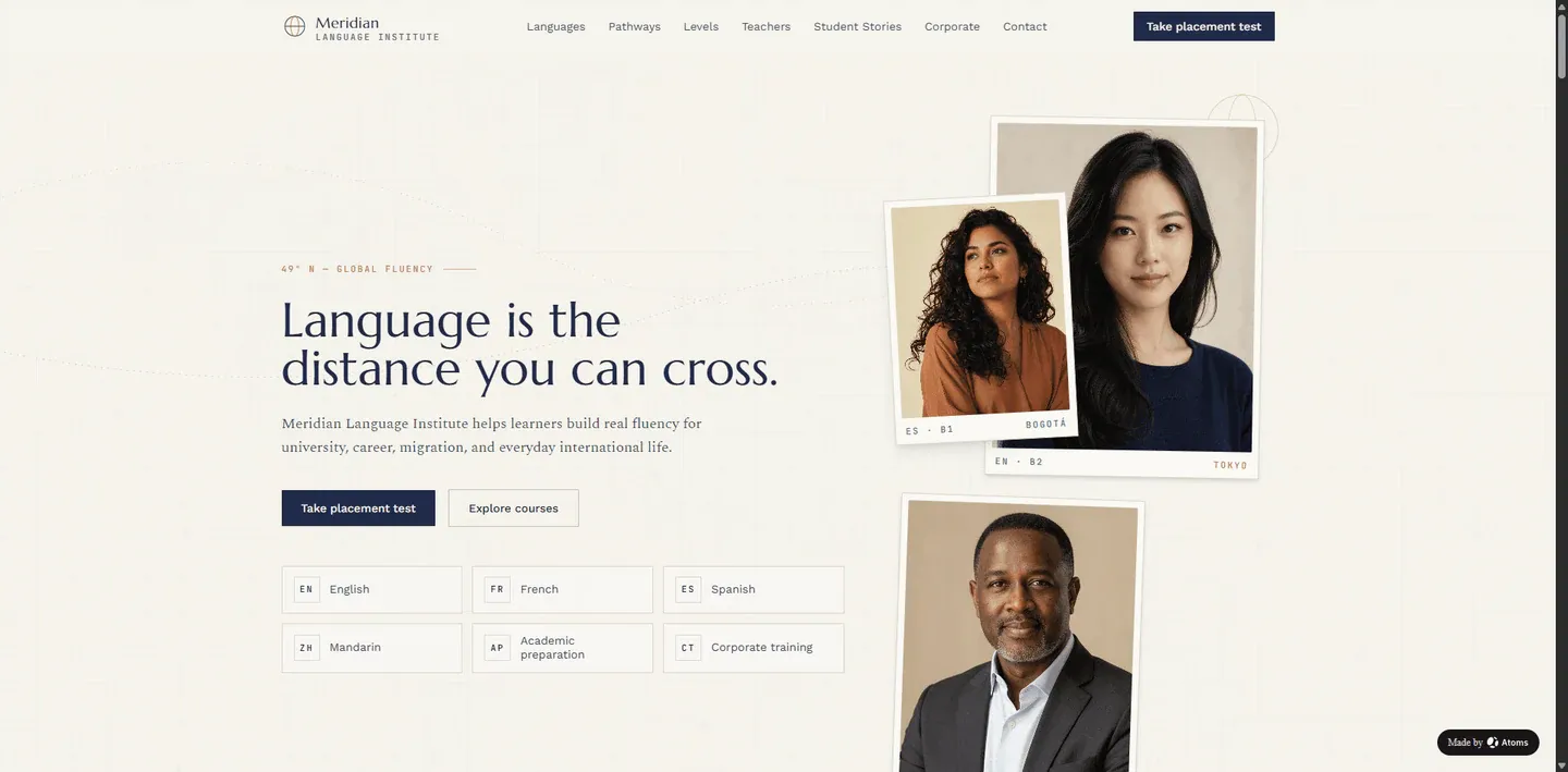 Preview of The Meridian Language Institute