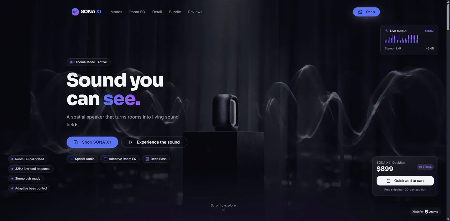 Preview of Audio Speaker Online Store
