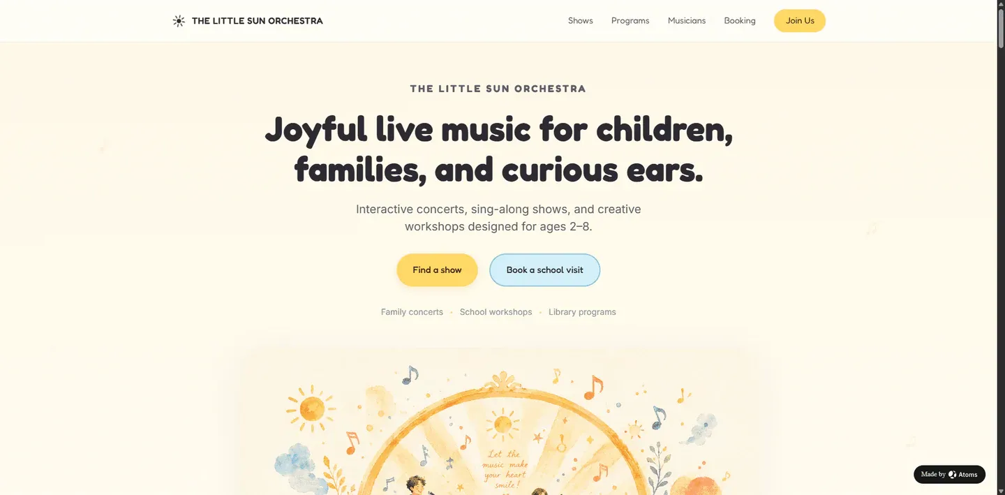Preview of Kids & Family Music Group Website