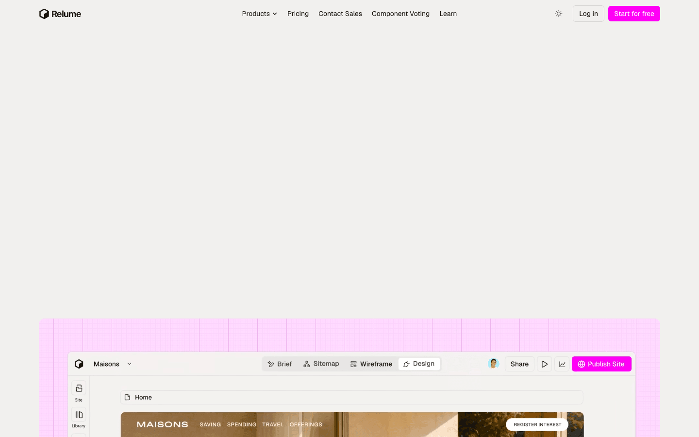 Relume AI website planning