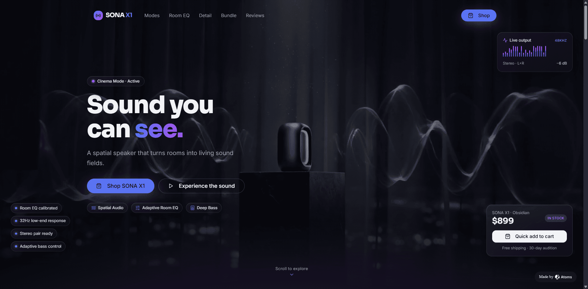 Preview of Audio Speaker Online Store
