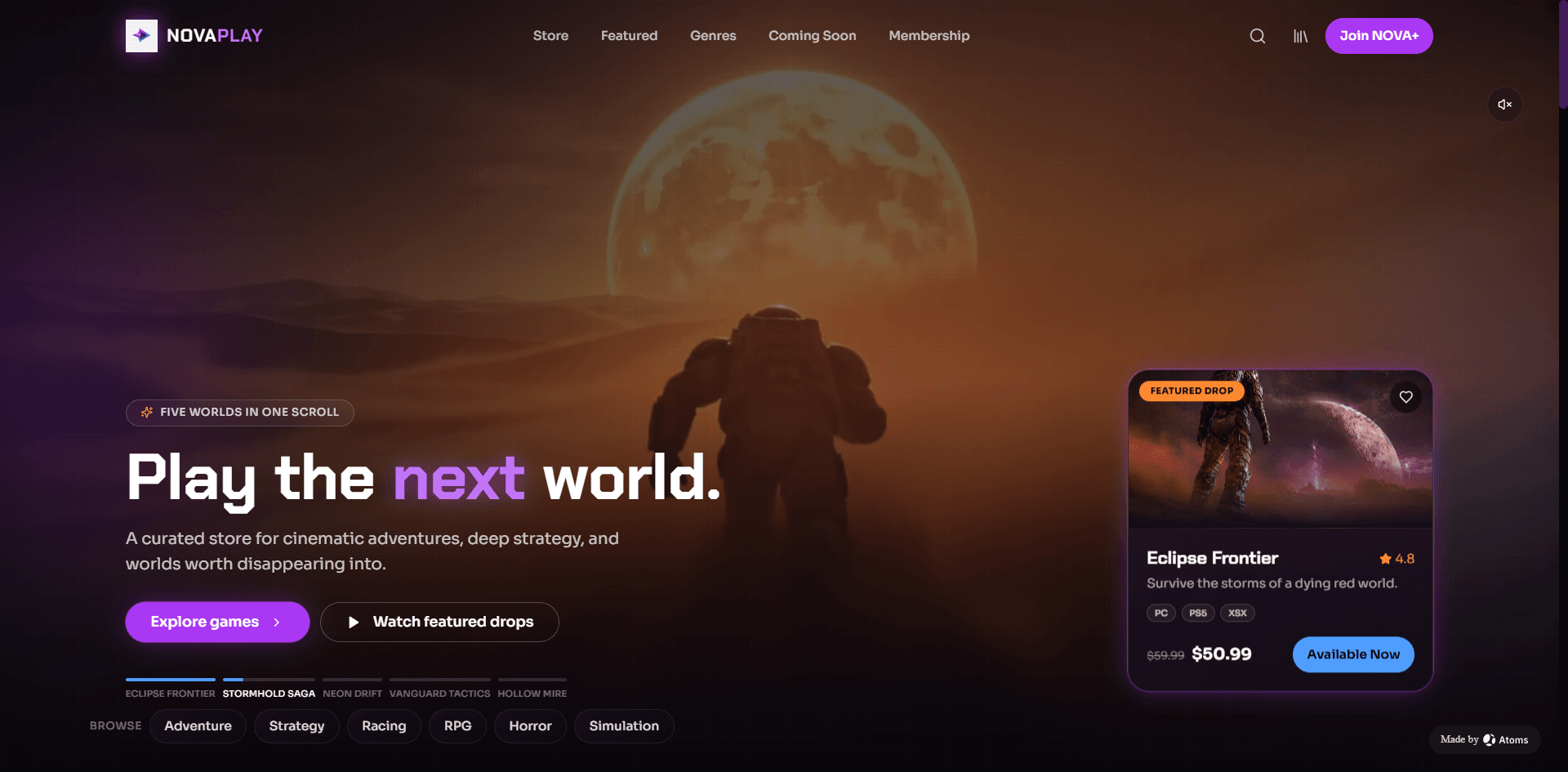 Preview of Digital Game Online Store
