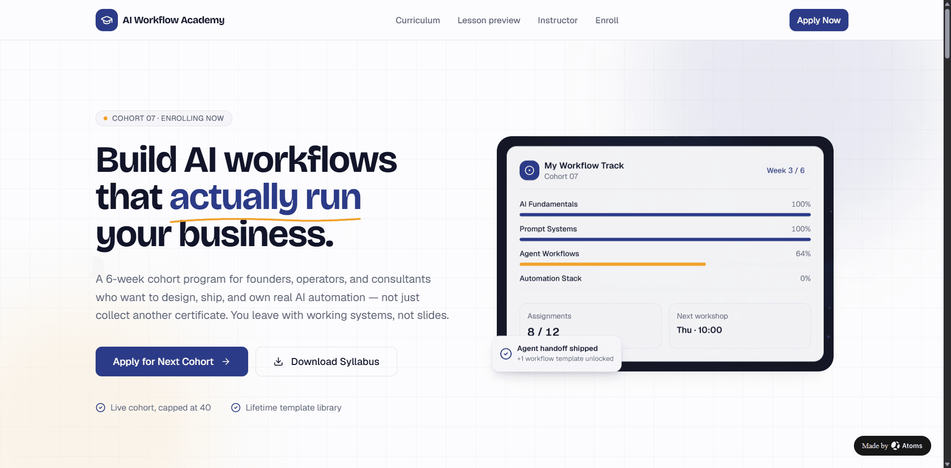 Preview of AI Workflow Academy