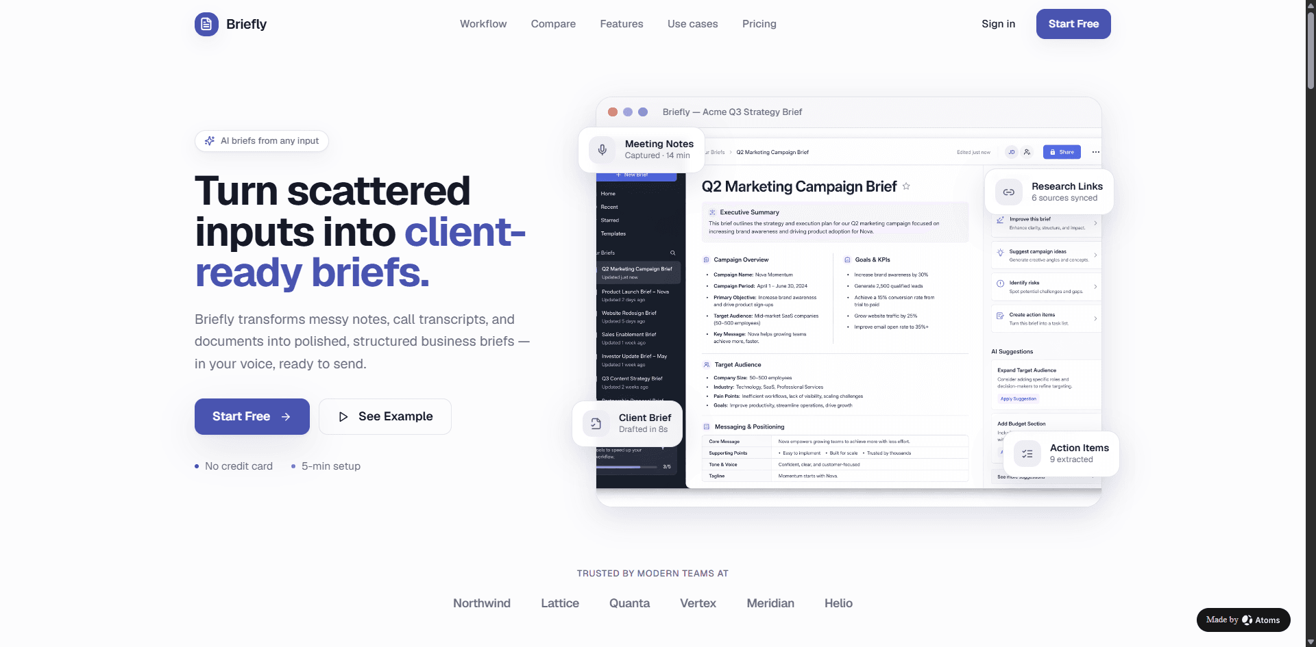 Preview of AI Briefs Service