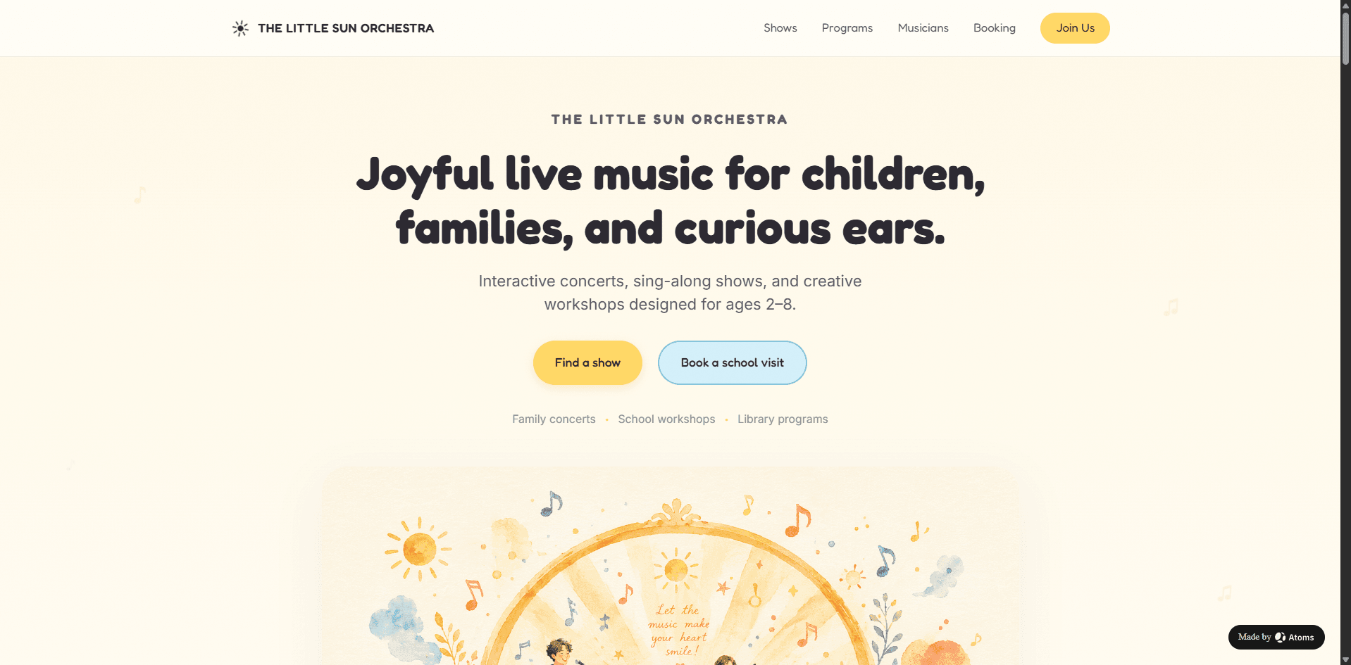 Preview of Kids & Family Music Group Website