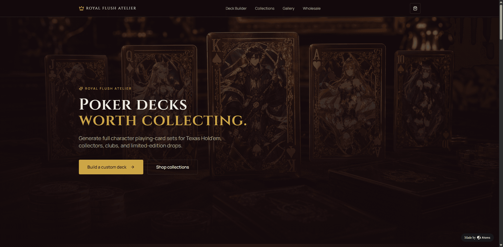 Preview of Luxury casino collectible deck