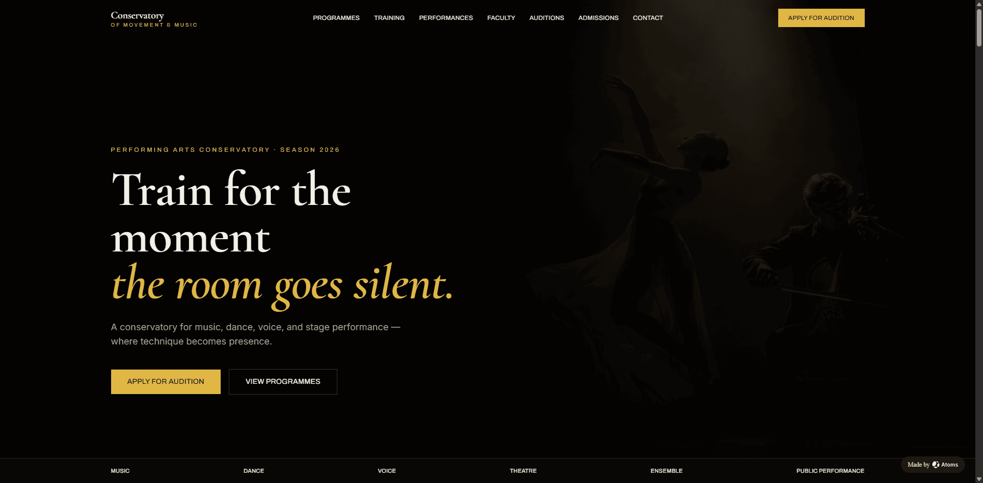 Preview of Conservatory of Movement & Music