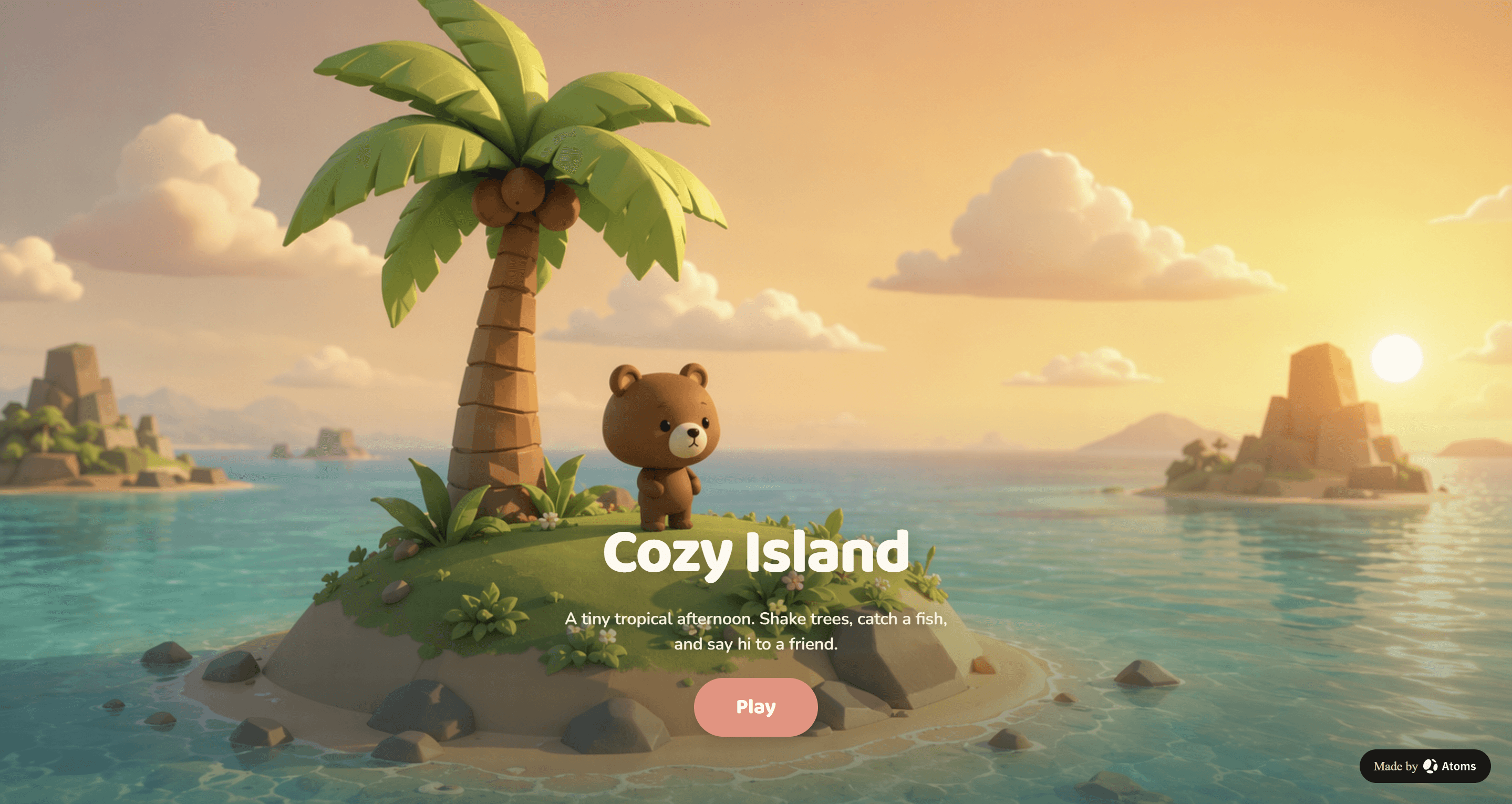 Build a complete, playable, browser-based 3D cozy island game prototype in one uninterrupted implementation pass.