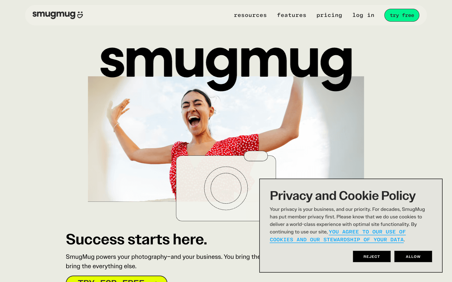 SmugMug photography website