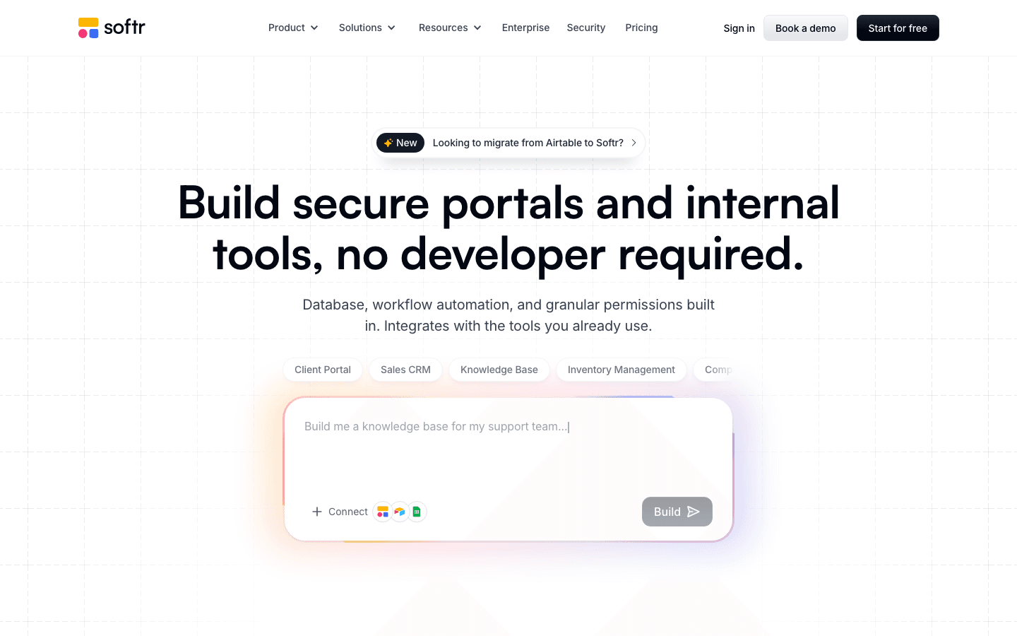 Softr product interface screenshot