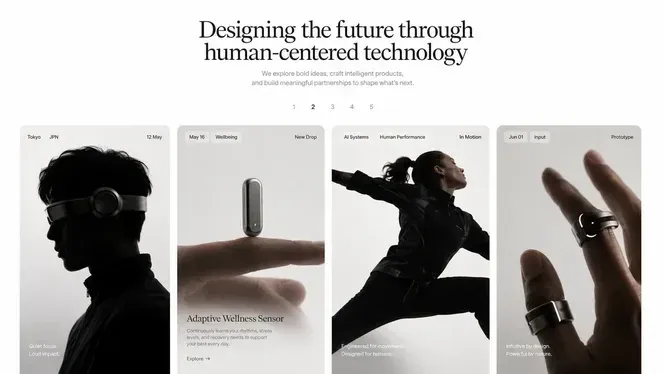 Editorial portfolio created with Atoms