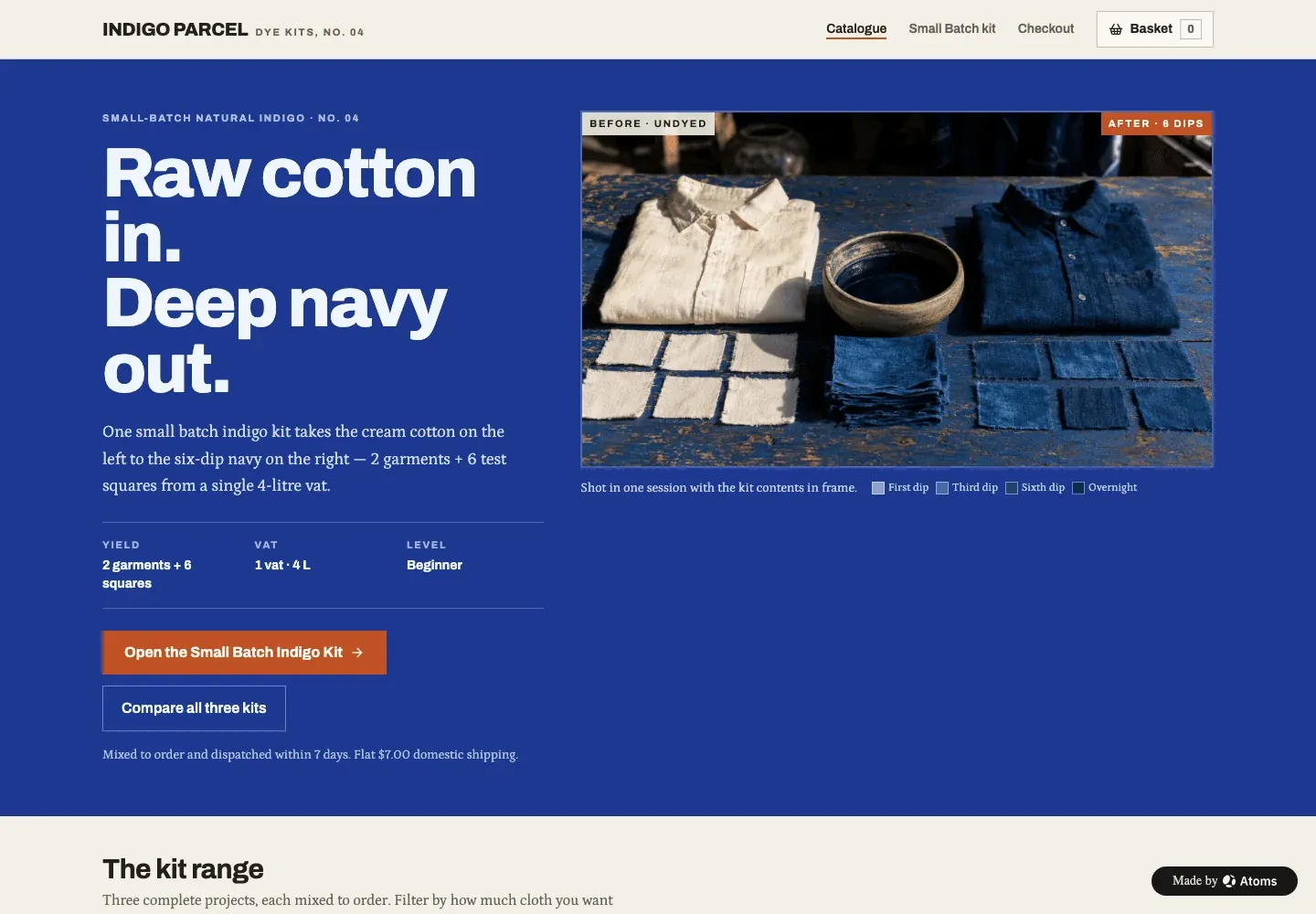 Indigo Parcel: a clear visual brief for a brand and its products