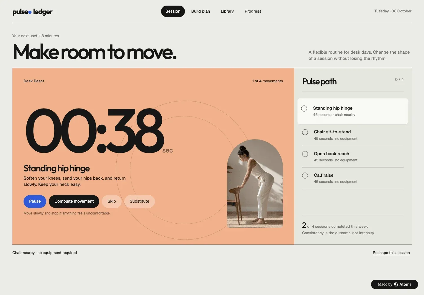 Pulse Ledger: a workout timer with visible feedback