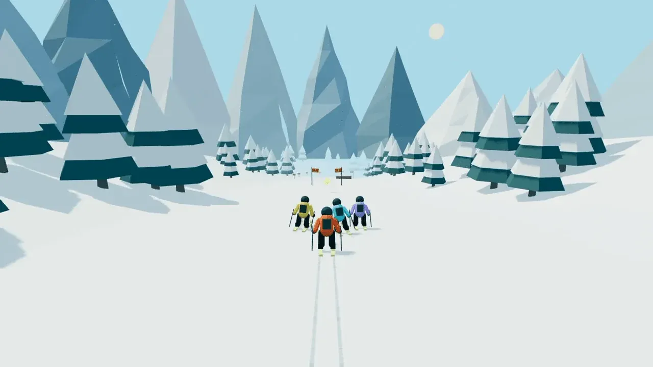 SKICROSS: skiing controls and a visible snowy course