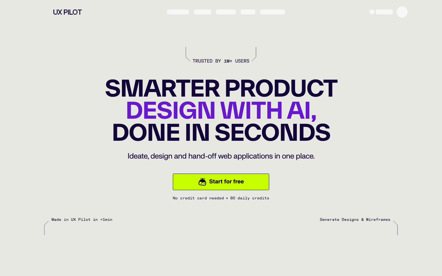 UX Pilot AI design interface