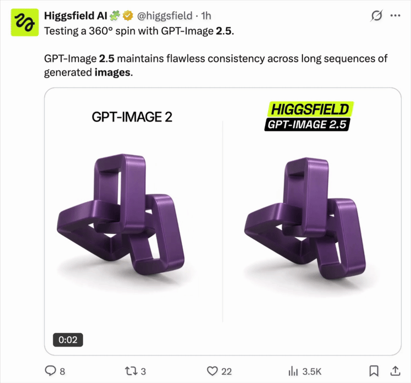 GPT Images 2.5 — an animated sketch-to-image example showing a character concept changing across frames
