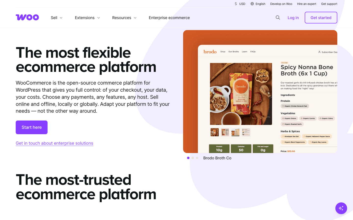 WooCommerce online store builder homepage