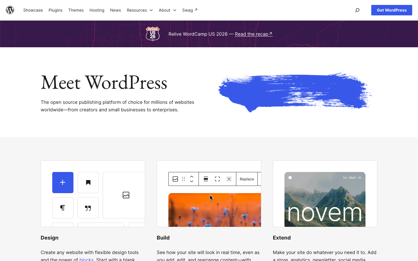 WordPress website editing interface